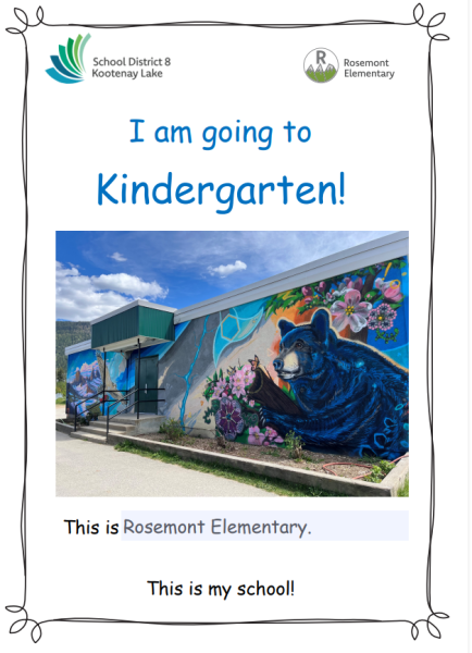 Cover page of a story about kindergarten at Rosemont Elementary